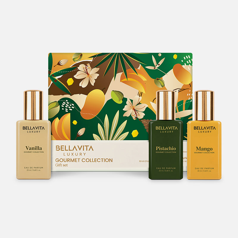 Gourmand Collection Gift Set | Vanilla, Pistachio &amp; Mango | Sweet Summer Scents | 20ml x 3 BYOB